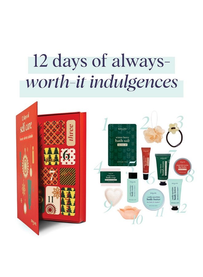 SpaLife Holiday 12-Day Beauty Advent Calendar - Travel-Friendly Skincare - Gift Set - 12 Days of Self-Care Spa Set - Body Care Skin Care - SpaLife Holiday Stocking Stuffer - Image 3