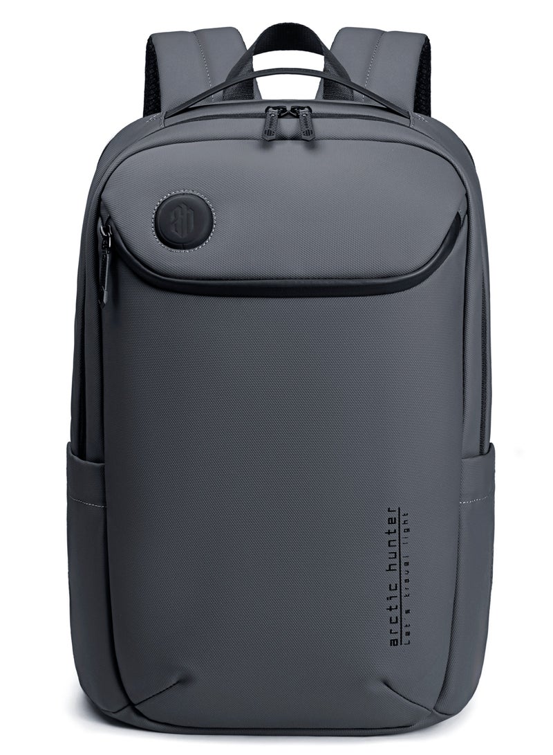 ARCTIC HUNTER Laptop Backpack Water Resistant Polyester Daypack with Built In USB/Headphone Port Computer Bag for Men Women B00555 Grey - Image 3