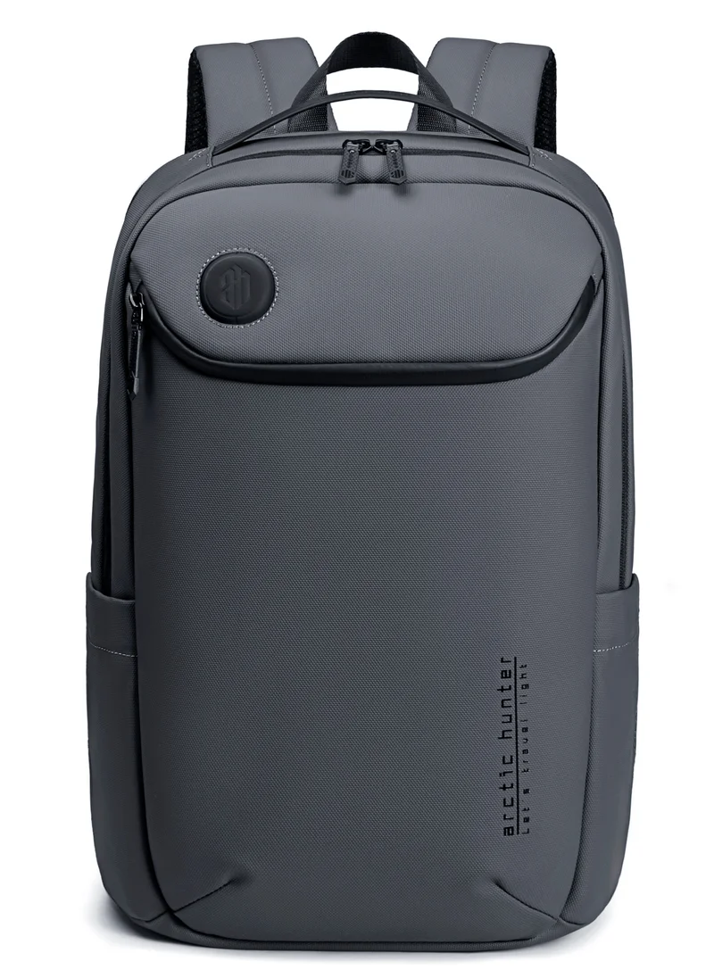 ARCTIC HUNTER Laptop Backpack Water Resistant Polyester Daypack with Built In USB/Headphone Port Computer Bag for Men Women B00555 Grey