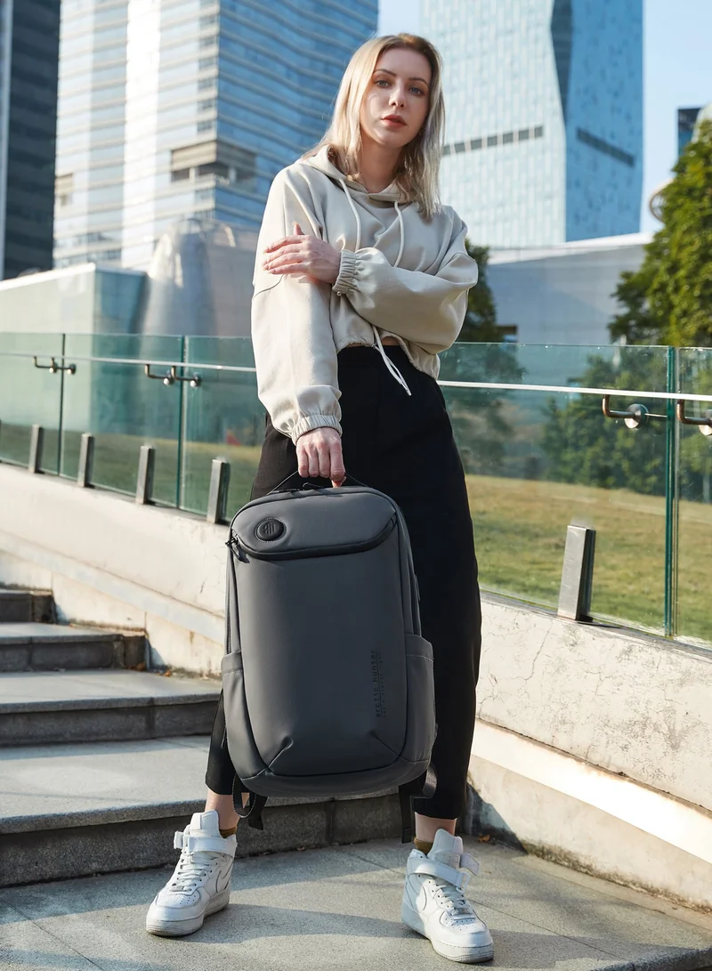 Arctic Hunter Grey Laptop Backpack Water Resistant Polyester Daypack with Built In USB/Headphone Port Computer Bag for Men Women, B00555, Grey  | Best Price UAE
