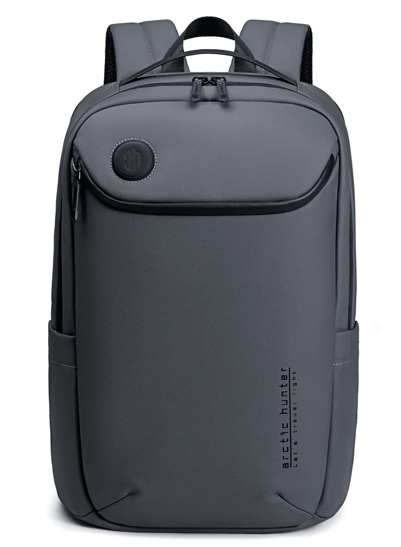 Arctic Hunter Grey Laptop Backpack Water Resistant Polyester Daypack with Built In USB/Headphone Port Computer Bag for Men Women, B00555, Grey  | Best Price UAE