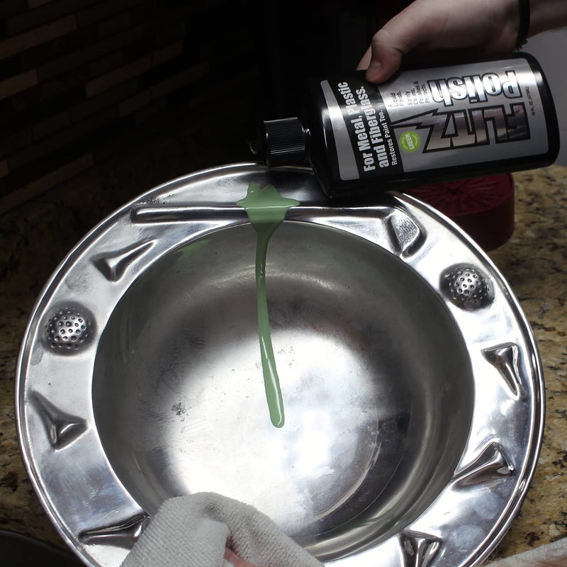 FLITZ Multi Purpose Metal Polish Liquid - 7.6oz USA-Made Tarnish Remover - For Aluminum, Chrome, Brass, Nickel, Silver - Non-Abrasive Cleaner & Restorer - Not for Patina or Electroplated Finishes - Image 3