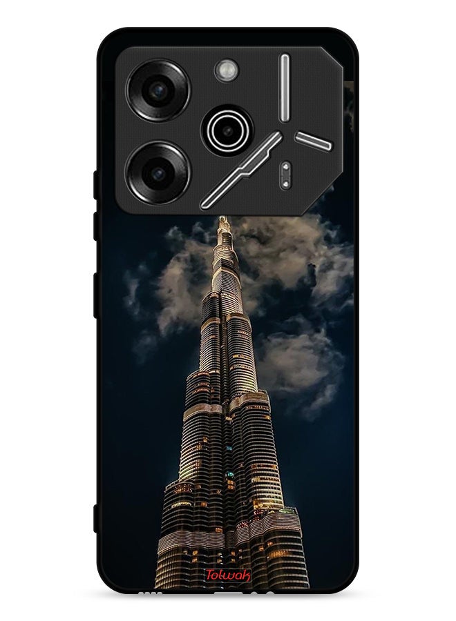 Tolwak غطاء حماية Tecno Pova 6 Pro 5G برج خليفة في الليل - Image 1
