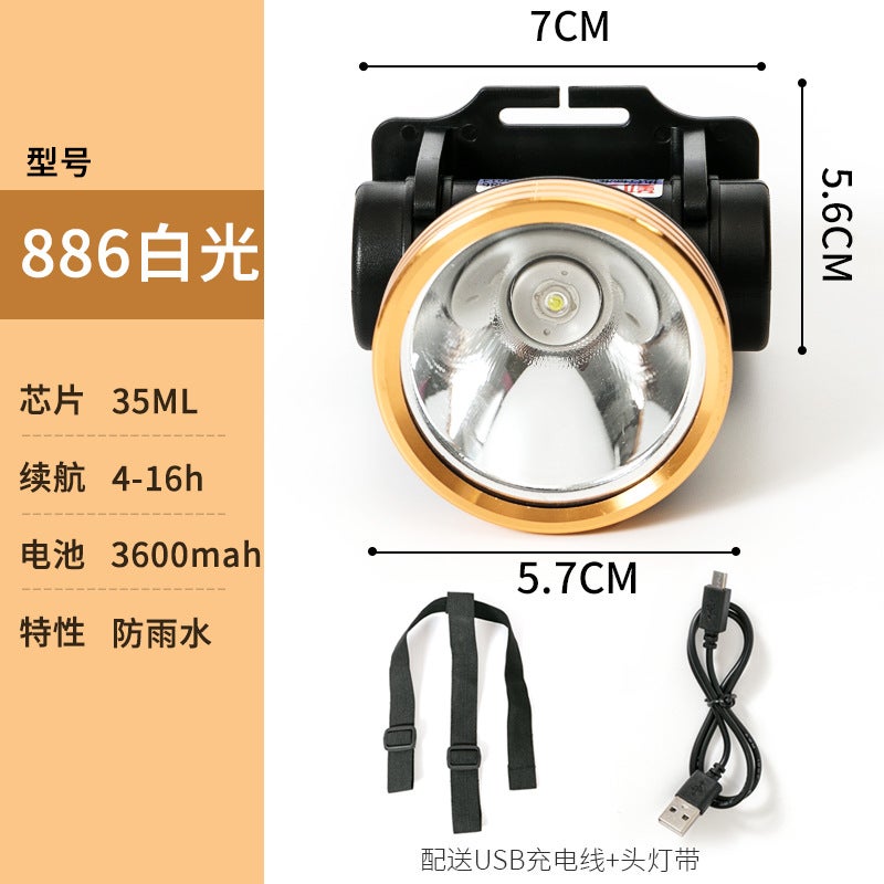 Rechargeable LED Headlamp Ultra-Bright Fishing Light 886 utility-recommended 886 utility-recommended
