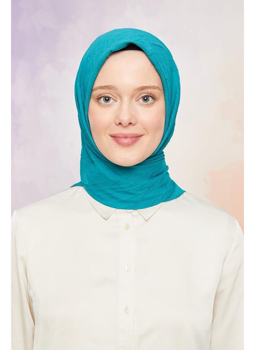 Levidor Aqua Green Kraş Chiffon Scarf  - Image 4