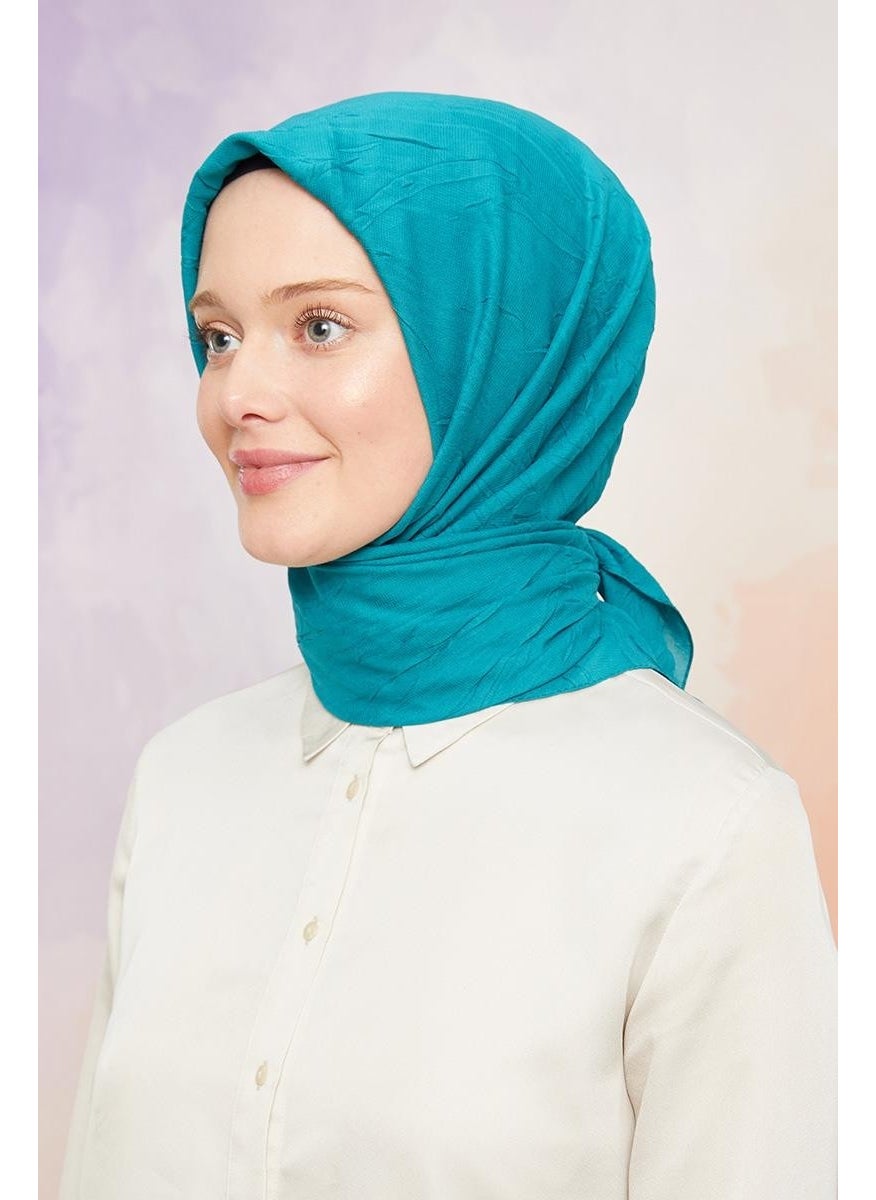 Levidor Aqua Green Kraş Chiffon Scarf  - Image 5