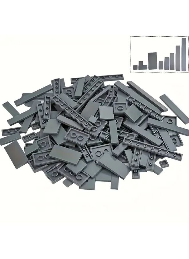 طقم من 99 قطعة من مكعبات البناء ABS السوداء، لعبة بناء تعليمية وإبداعية للأطفال من سن 6-8 سنوات، هدية إبداعية من الطوب المسطح - Image 4