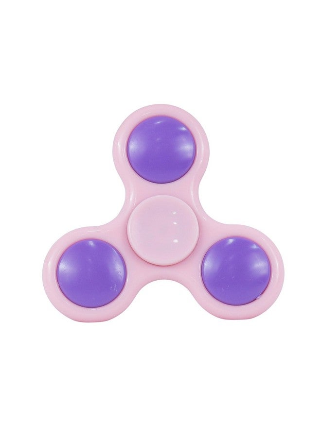بريمسونس لعبة مكتب بريمسونز® هاند سبينر - لعبة حسية عالية السرعة تدور بسلاسة بالإصبع لتخفيف التوتر للأطفال والكبار - هدية لحفلات أعياد الميلاد - بلاستيك - وردي مع محمل أرجواني - Image 1