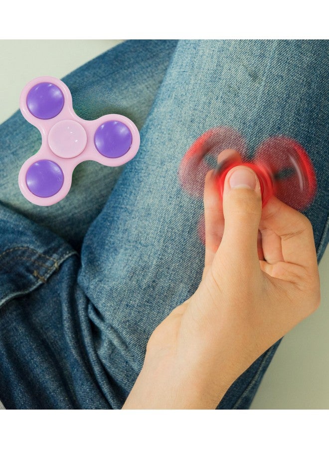 بريمسونس لعبة مكتب بريمسونز® هاند سبينر - لعبة حسية عالية السرعة تدور بسلاسة بالإصبع لتخفيف التوتر للأطفال والكبار - هدية لحفلات أعياد الميلاد - بلاستيك - وردي مع محمل أرجواني - Image 5