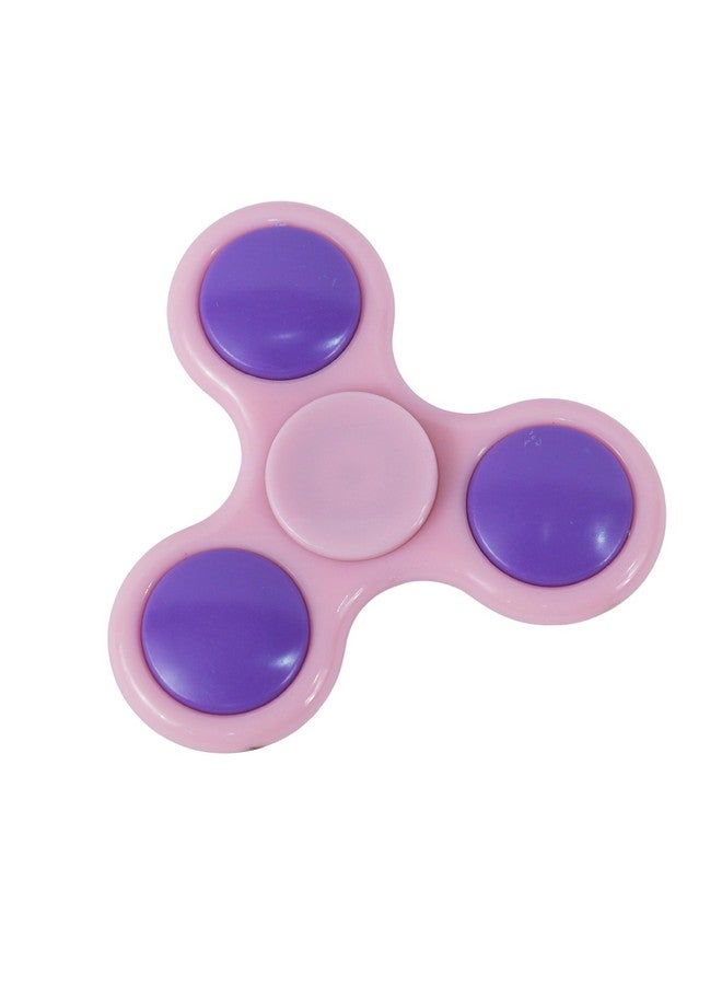 بريمسونس لعبة مكتب بريمسونز® هاند سبينر - لعبة حسية عالية السرعة تدور بسلاسة بالإصبع لتخفيف التوتر للأطفال والكبار - هدية لحفلات أعياد الميلاد - بلاستيك - وردي مع محمل أرجواني - Image 2