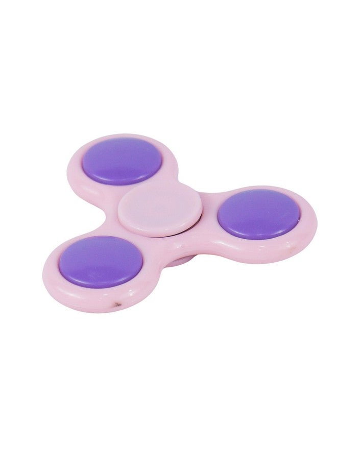 بريمسونس لعبة مكتب بريمسونز® هاند سبينر - لعبة حسية عالية السرعة تدور بسلاسة بالإصبع لتخفيف التوتر للأطفال والكبار - هدية لحفلات أعياد الميلاد - بلاستيك - وردي مع محمل أرجواني - Image 3
