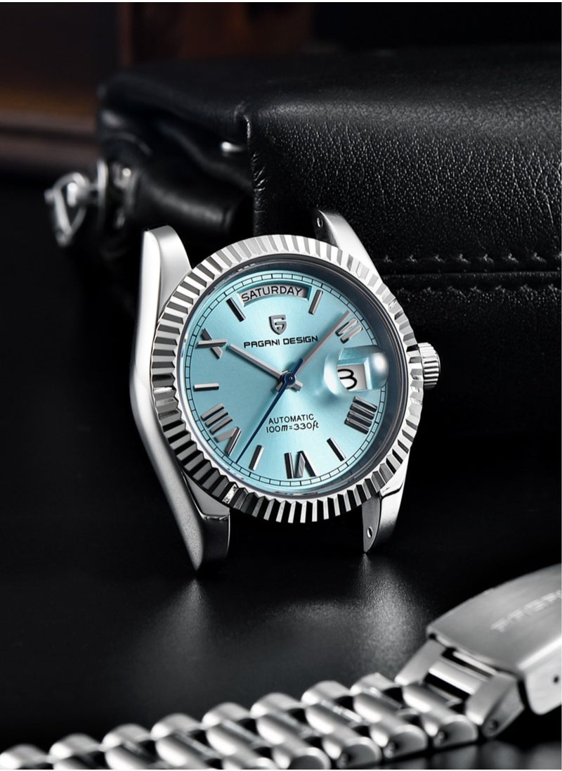 PAGANI DESIGN Men Watches Automatic Ice Blue Stainless Steel Mechanical Business Sports Luxury Wrist Watch For Men  - Image 5