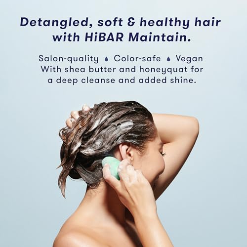 HIBAR - Maintain Shampoo Bar - For Well-Balanced Hair - Cleansing & Nourishing - With Honey, Shea Butter & Vitamin B5 - Plastic-Free - Soap, Paraben & Sulfate-Free - Color Safe - 1 Solid Bar - Image 2