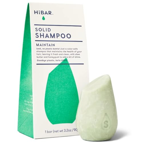 HIBAR - Maintain Shampoo Bar - For Well-Balanced Hair - Cleansing & Nourishing - With Honey, Shea Butter & Vitamin B5 - Plastic-Free - Soap, Paraben & Sulfate-Free - Color Safe - 1 Solid Bar - Image 1