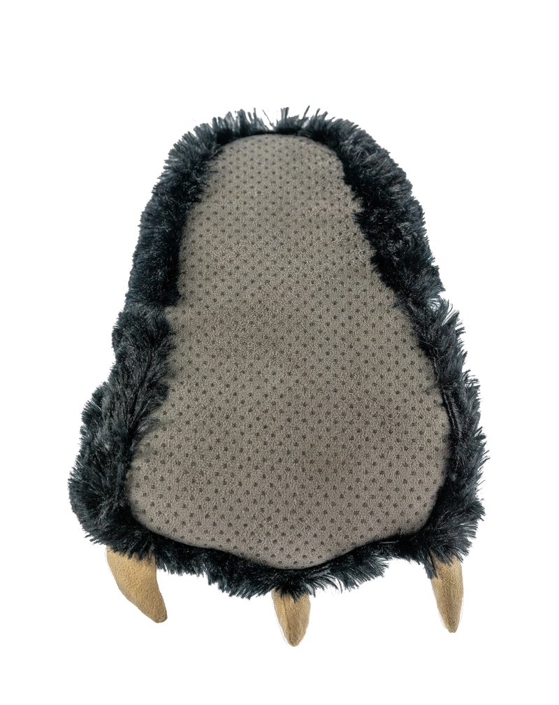 Lazy One Animal Paw Slippers for Kids and Adults, Fun Costume for Kids, Cozy Furry Slippers, Bear, Monster, Panther (Black, X-Large) - Image 3