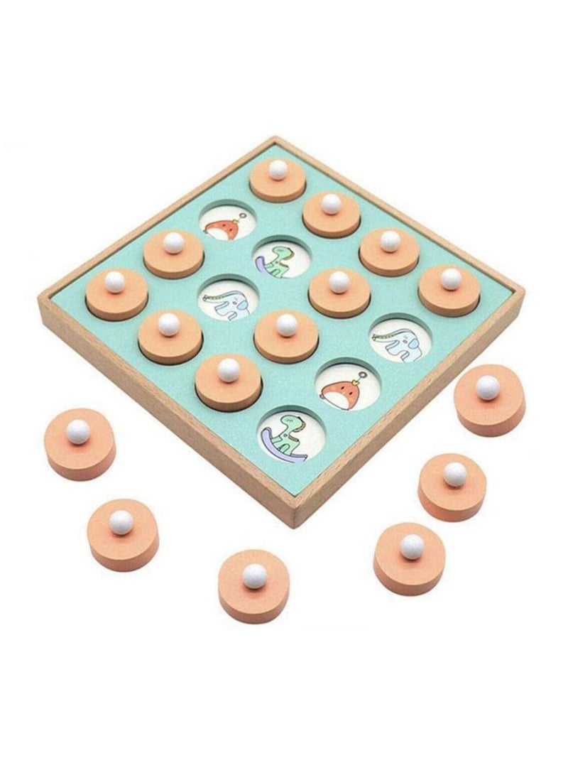 Memory Wood Chess Games Educational Learning Toys for Kids - Image 2