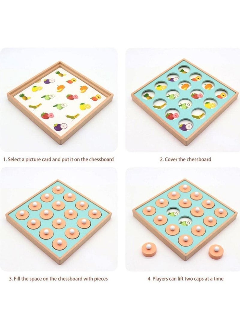 Memory Wood Chess Games Educational Learning Toys for Kids - Image 5