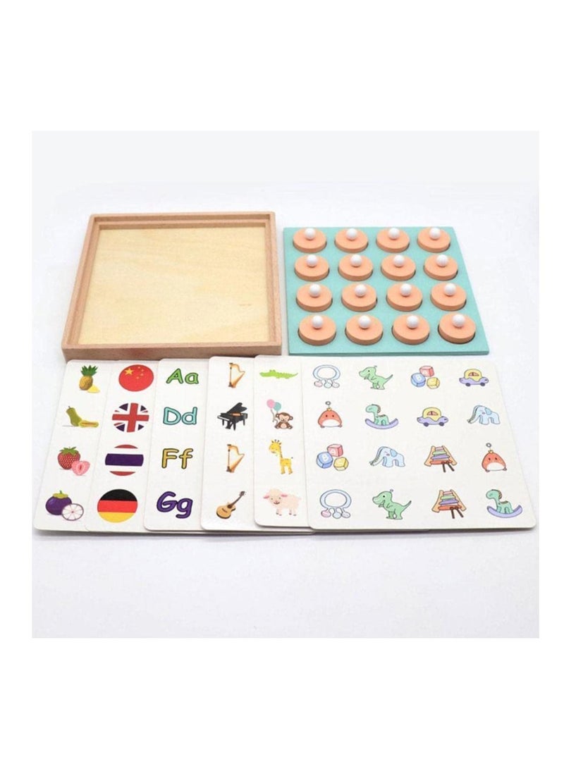 Memory Wood Chess Games Educational Learning Toys for Kids - Image 3