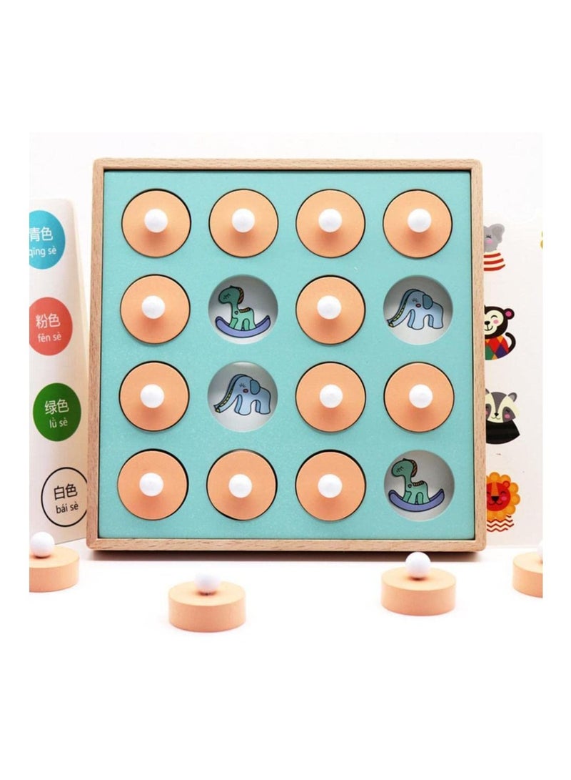 Memory Wood Chess Games Educational Learning Toys for Kids - Image 1