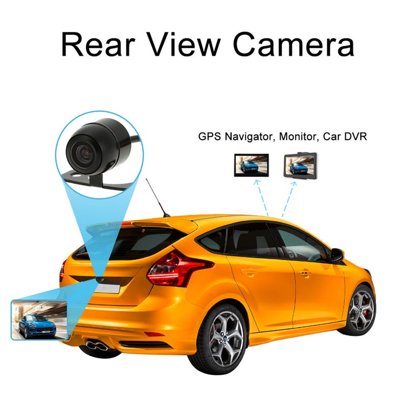 Rear View Camera: Black Mini Waterproof Design - Easy To Install & Operate Car Camera for Safe Parking & Rear View Enhancement - Image 2