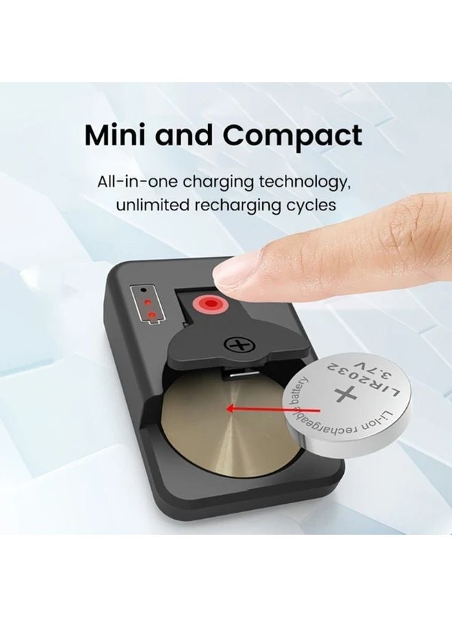 White Universal USB Mini Battery Charger Smart IC Control Overcharge Protection - Image 4