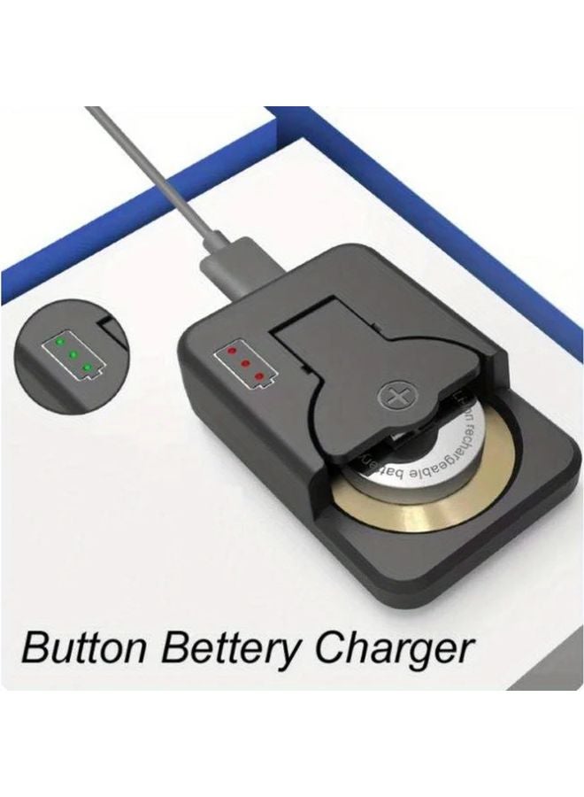 White Universal USB Mini Battery Charger Smart IC Control Overcharge Protection - Image 3