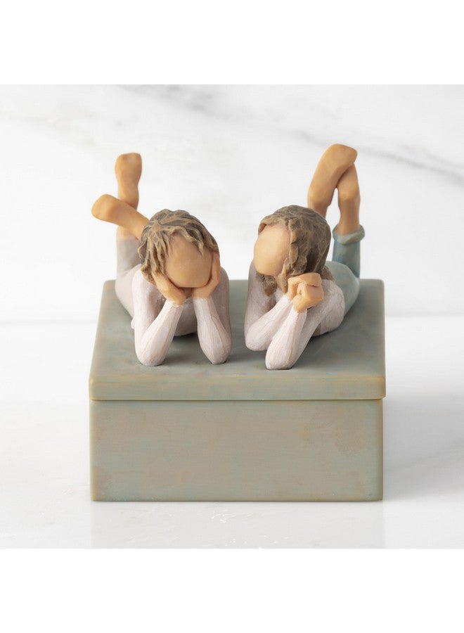 Willow Tree Forever Friends, Always by my side, Family Memories, Best friends, Sisters, Sculpted Hand-Painted Decorative Table Top Jewelry Keepsake Box - Image 2