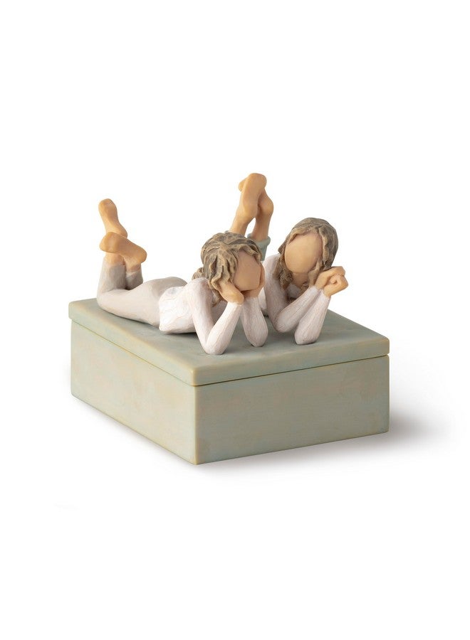 Willow Tree Forever Friends, Always by my side, Family Memories, Best friends, Sisters, Sculpted Hand-Painted Decorative Table Top Jewelry Keepsake Box - Image 1