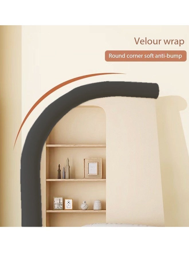 fashionhome Modern Scandinavian Arc Design Full Length Mirror Standing Hanging or Leaning Against Wall Large Bedroom Floor Mirror Dressing Mirror Wall-Mounted Mirror Wood Frame Mirror Round Corner 70x170 cm  - Image 4