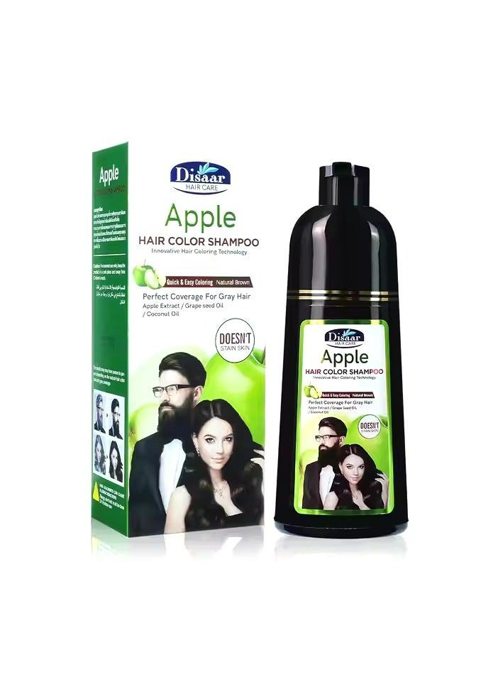 Disaar Apple Fast Brown Hair Color Shampoo White Hair To Brown Natural Brown Beauty Hair Dye Shampoo Cream For Women Men - Image 1