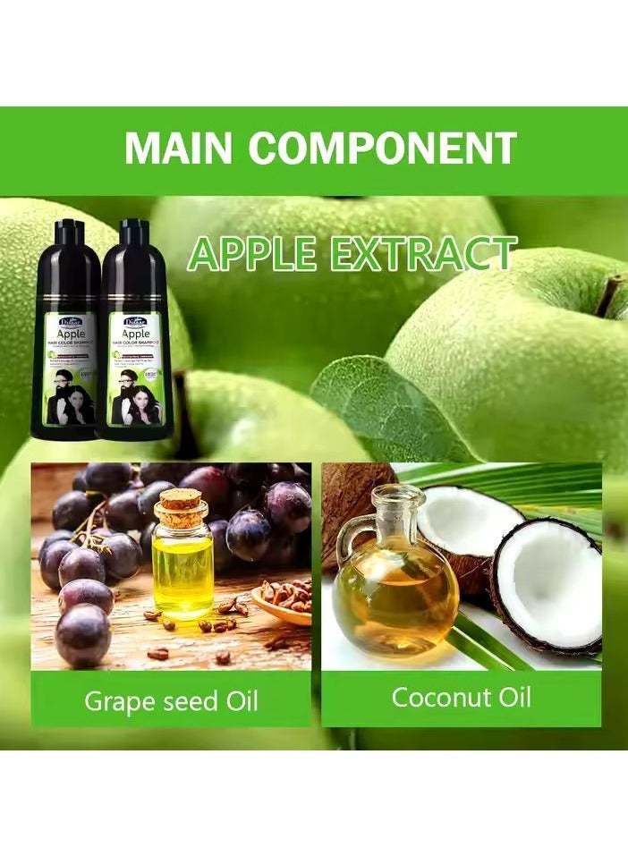 Disaar Apple Fast Brown Hair Color Shampoo White Hair To Brown Natural Brown Beauty Hair Dye Shampoo Cream For Women Men - Image 3