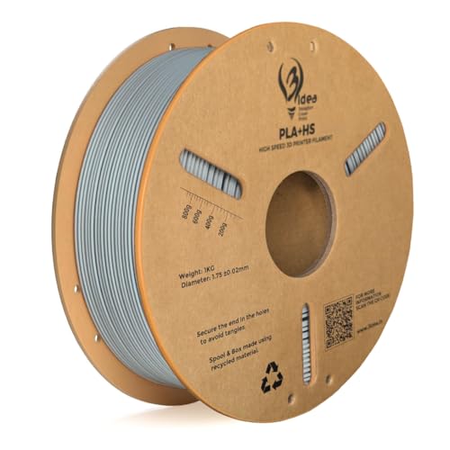 3idea Hyper PLA+ HS High Speed 3D Printer Filament, 1.75mm Grey, Net Weight - 1KG, High Toughness PLA Plus, Dimensional Accuracy ±0.02mm, Premium PLA+ for Smooth & Durable Prints - Image 1