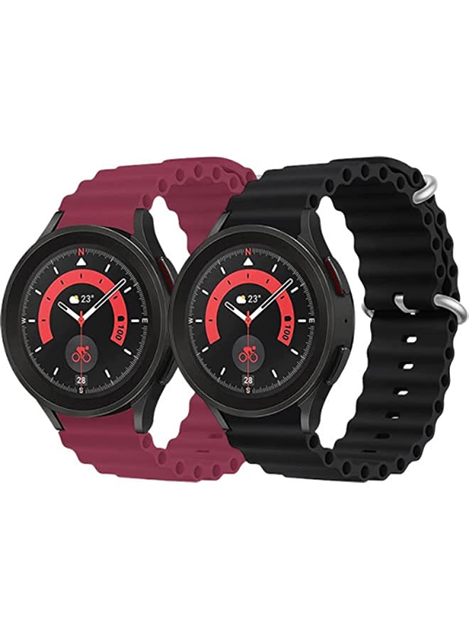 vesus Silicone Ocean Strap 22mm Watch Adjustable Loop with Buckle Sports Strap and Alpine Loop Band Nylon Sport Strap with Metal G‑Hook Replacement Wristband Navy BlueOrange