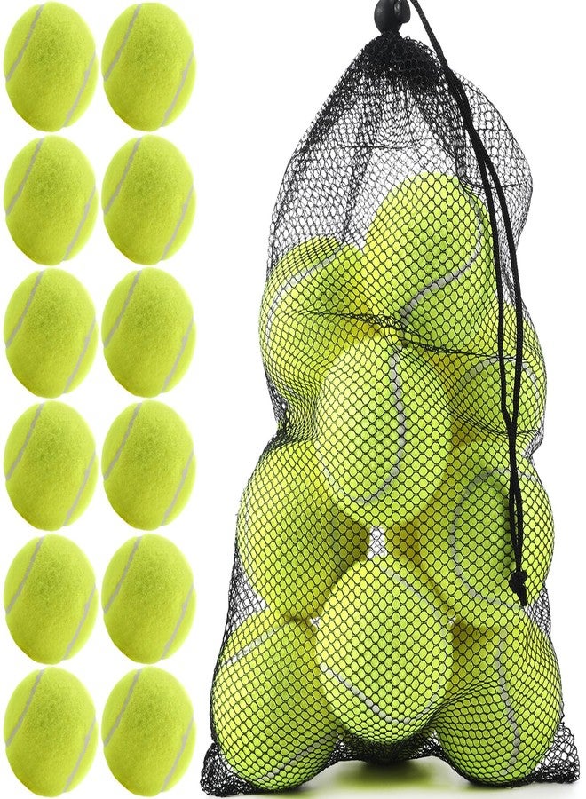 insum Tennis Balls,12-Pack Advanced Training Tennis Balls for Beginner Practice Balls, Pet Dog Tennis Balls with Mesh Bag for Easy Carry - Image 1