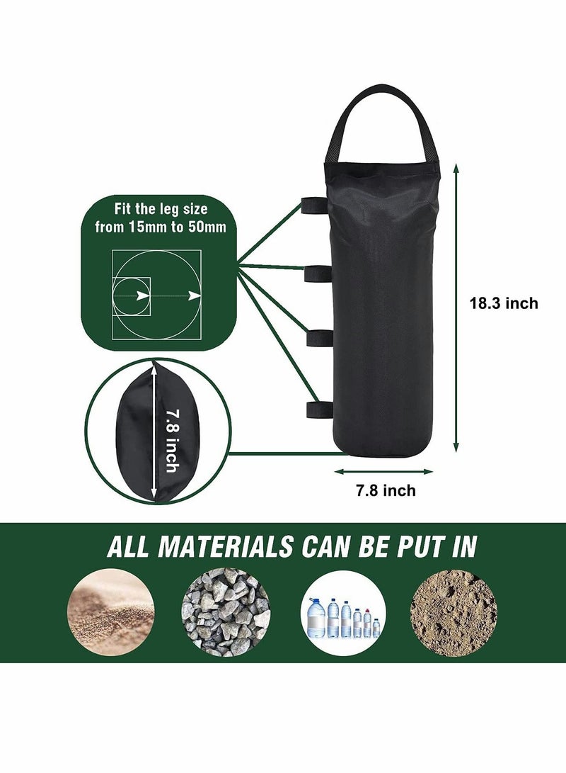 Excefore 112 LBS Extra Large Pop up Canopy Weights Sand Bags for Ez Pop up Canopy Tent Outdoor Instant Canopies, 4-Pack,Black (Without Sand) Dark Black - Image 4
