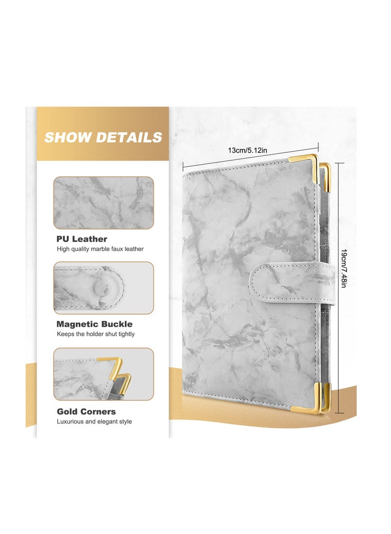 SYOSI Budget Binder, Budget Binder with Zipper Envelopes, Cash Envelopes for Budgeting and Saving Money, Money Organizer for Cash, 14Pcs Budget Planner with Cash Envelopes Grey - Image 2