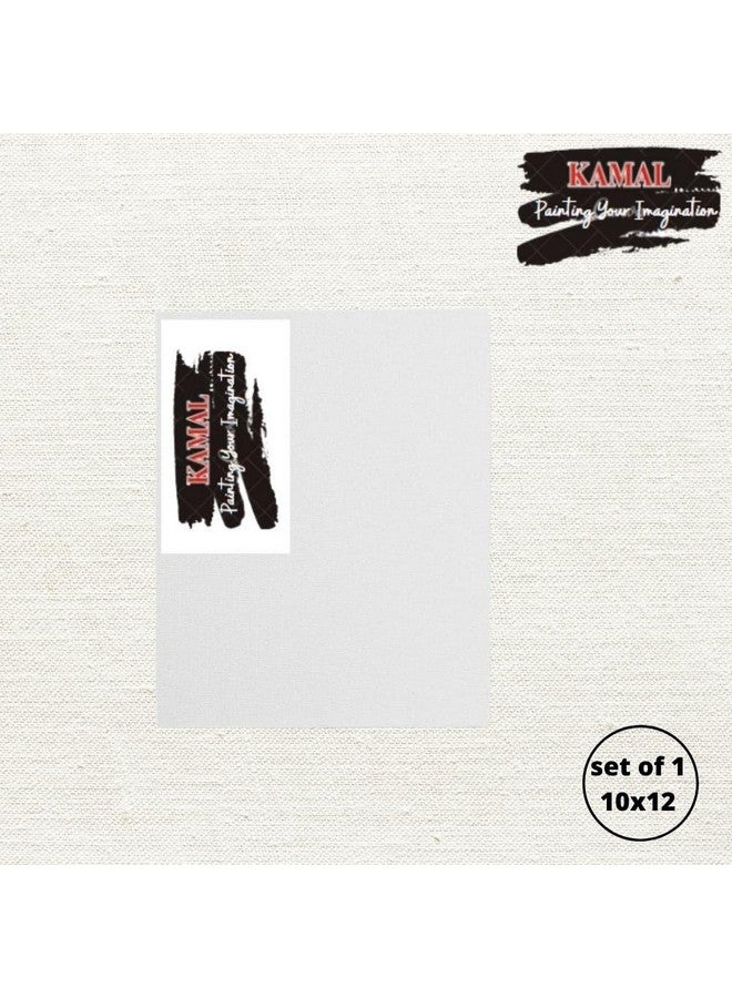 Kamal Combo of Round White-Brown Synthetic Hair Brushes for Oil, Nail, Artist Acrylic Painting - Set of 7 with Cotton Canvas Board Medium Grain 10 X 12 Inch Set of 1 4MM MDF Board - Image 4