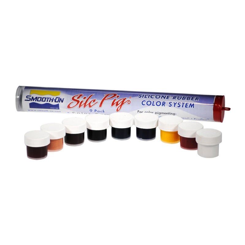 Smooth-On Silc Pigâ„¢ Color Pigments for Silicone, 9-Pack Sampler - Image 1