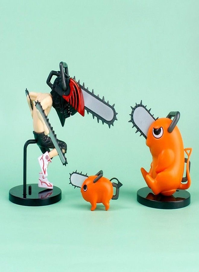 AUGEN Chainsaw Man Set of 3 Action Figure Limited Edition for Car Dashboard, Decoration, Cake, Office Desk & Study Table (11.5cm)(Pack of 3) - Image 5
