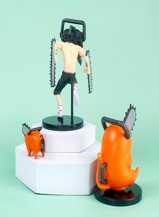 AUGEN Chainsaw Man Set of 3 Action Figure Limited Edition for Car Dashboard, Decoration, Cake, Office Desk & Study Table (11.5cm)(Pack of 3) - Image 4