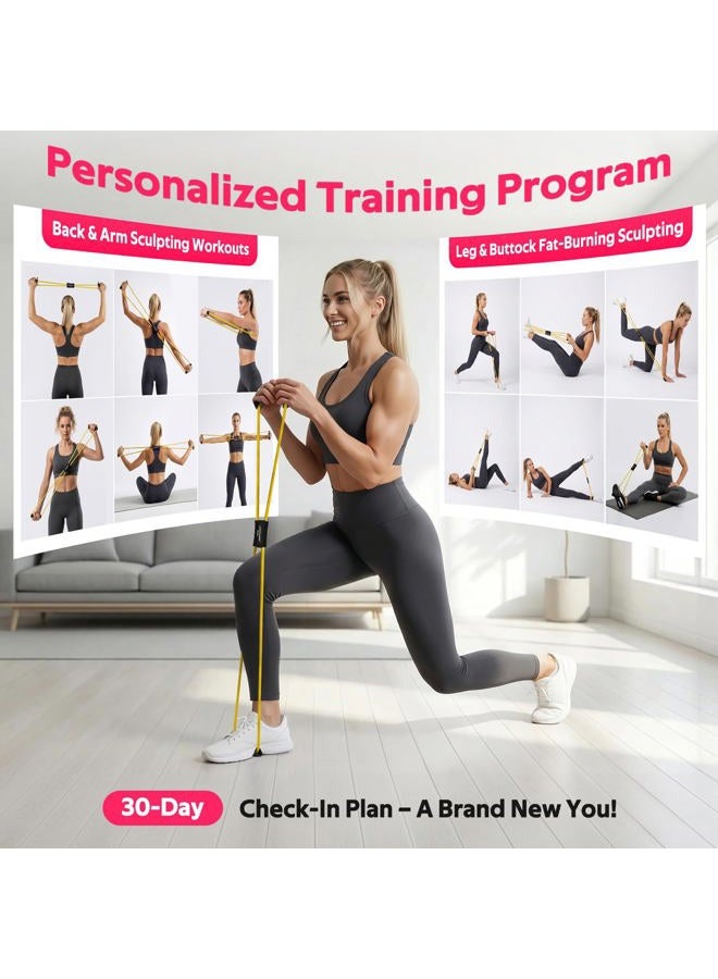RENRANRING Figure 8 Fitness Resistance Bands with Handles - Exercise Tube Band Set of 3 for Arm and Shoulder Stretch, Rope 8 Word Elastic for Women and Men - Image 4