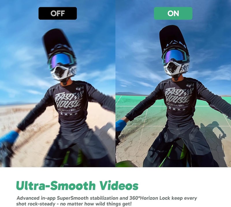 Akaso 360 Weatherproof 360° Action Camera Creator Combo- 5.7K 360 Video with 1/2" 48MP Sensors, 72MP 360 Photo, 360-SuperSmooth, Touchscreen, Invisible Selfie Stick, 360° Horizon Lock, AI Tracking - Image 3