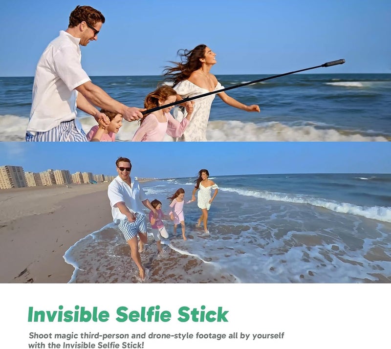 Akaso 360 Weatherproof 360° Action Camera Creator Combo- 5.7K 360 Video with 1/2" 48MP Sensors, 72MP 360 Photo, 360-SuperSmooth, Touchscreen, Invisible Selfie Stick, 360° Horizon Lock, AI Tracking - Image 4