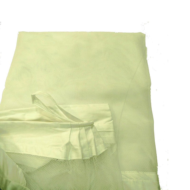 Ans Cotton Mix Mosquito net Pure Cotton Border on Top and Bottom Allergy Free Ivory 65 x 8 ft Large Size - Image 2