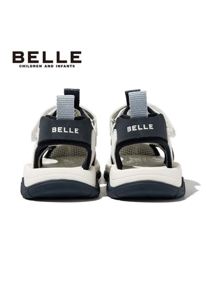 Belle Kids Sandals Summer Boys Closed-toe Sports Beach Shoes Baby Soft Sole Walking Shoes Blue Size 32 - Image 3