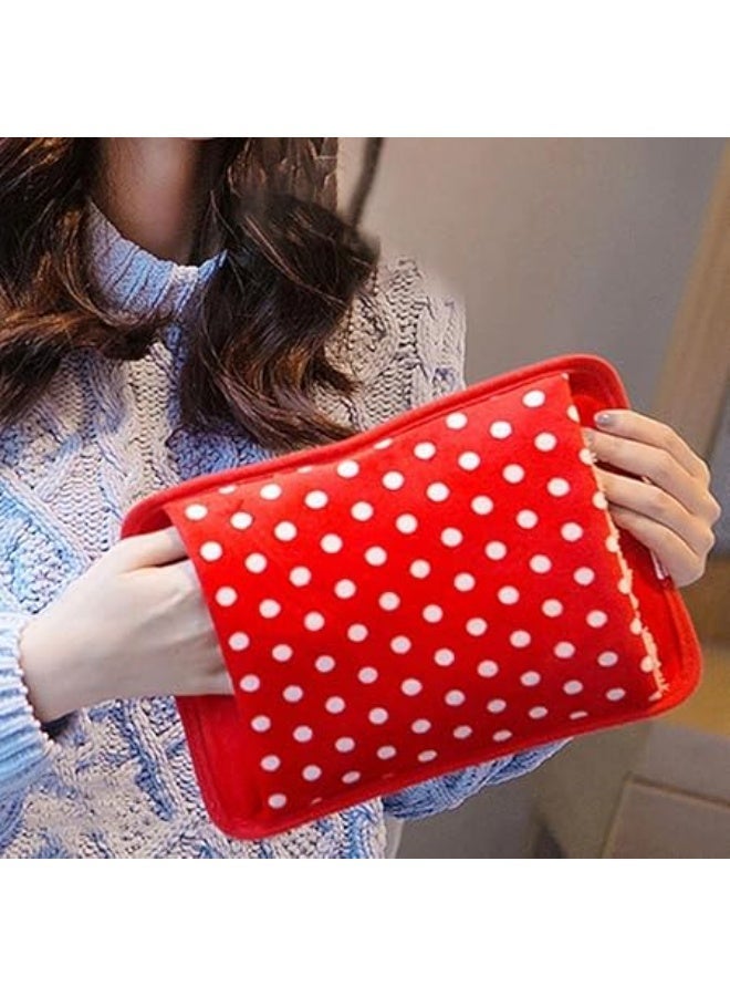 Hot water bag for thermal therapy, - electric water bottle for heating, - electric hand warmer bag with a velvet cover, ideal for warming hands, pain intensity, flexibility relaxation (multi-colored) - Image 5