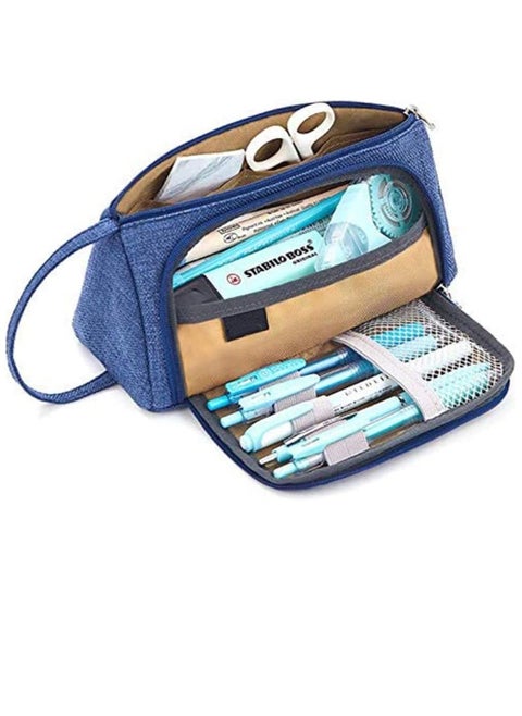 Pencil Case Big Capacity Pencil Pen Case Bag Pouch Holder for Middle High School Office College Stationery Zipper Pencil Case Big Capacity Pouch Bag School Student Pen Holder Organizer
