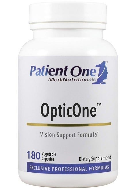 Patient One OpticOne | Supplement to Support Optic Nerve Health and Eyesight Function* | With Vitamins A and E, Lutein, ALA and More | 180 Capsules