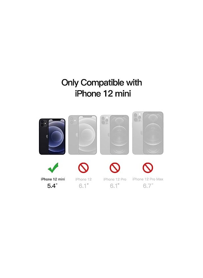 جي تيك حافظة JETech المغناطيسية لهاتف iPhone 12 mini مقاس 5.4 بوصة متوافقة مع MagSafe، غطاء هاتف خلفي شفاف غير لامع مقاوم للصدمات (أسود) - Image 4