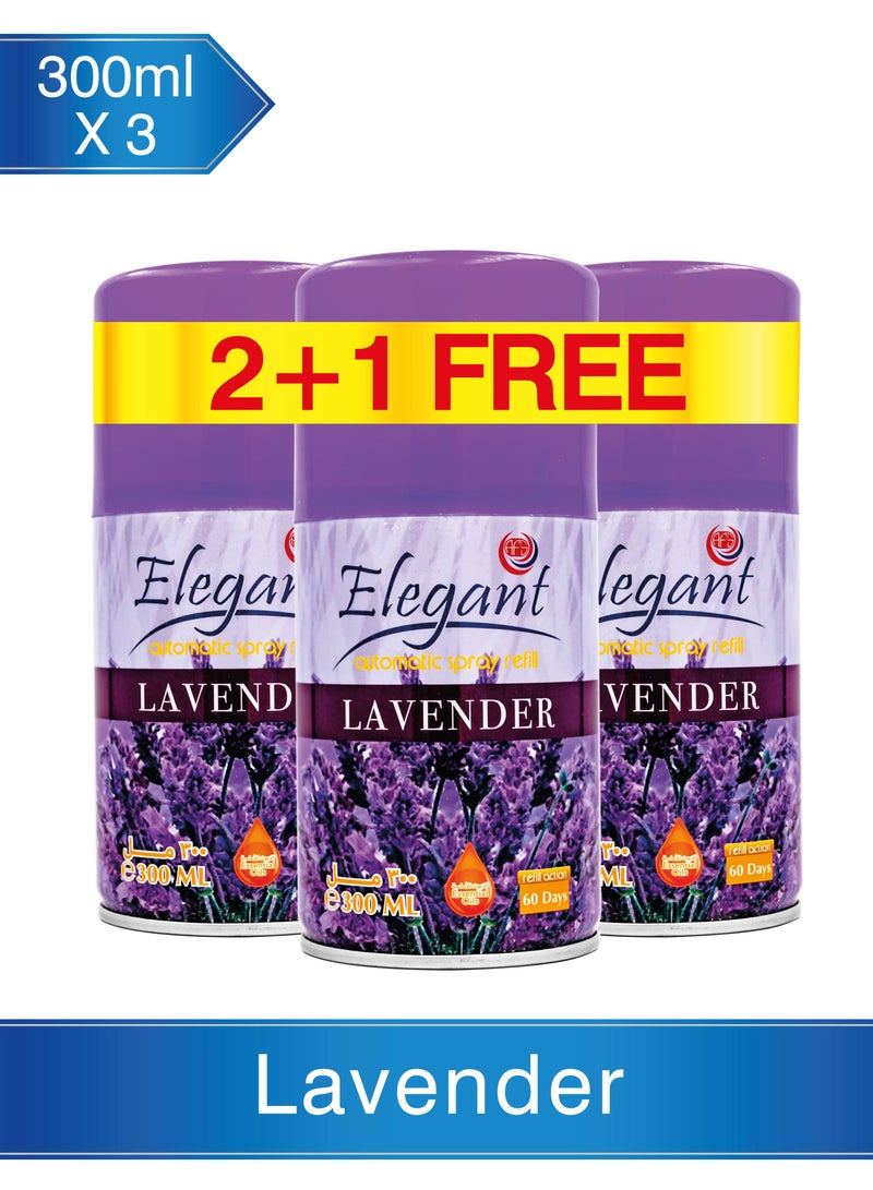 Elegant 3 Piece LAVENDER Automatic Refill Spray Set 300ml - Image 2